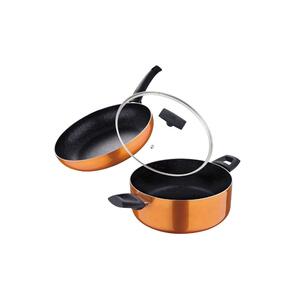 Bergner Ultra 3Pcs Set Frypan 28X6cm + Casserole With Lid 26X11cm Alu Ind