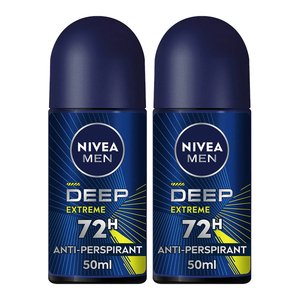 Nivea Deep Extreme Roll On 2X50ml@20%