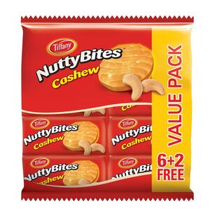 Tiffany Nutty Bites Cashew Biscuits, 72 Gr Pack Of 8