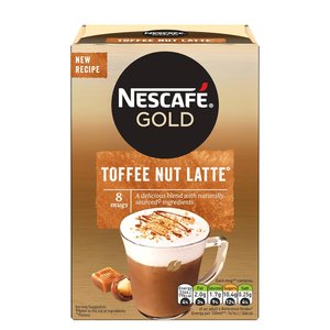 Nescafe Instant Coffee Toffee Nut Latte Sachets 18.6G