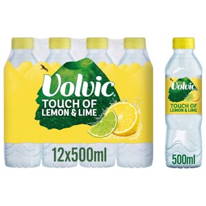 Volvic Mineral Water Touch Of Lemon & Lime 500Ml X12