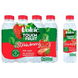 Volvic Mineral Water Touch Of Strawberry 500Ml X12