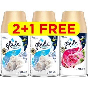 Glade Automatic Spray Refill Clean Linen 2+1X269ml