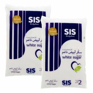Sis Fine Grain White Sugar 2 Kg Pack Of 2