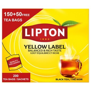 Lipton Yellow Label Tea 150 Bags + 50 Bags Free