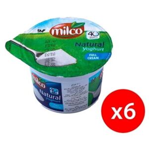 Milco Fresh Zabadi Plain Yoghurt 6 X 100 Gr