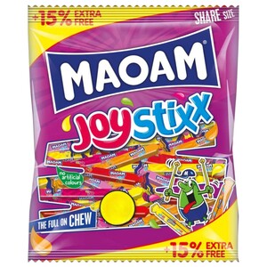 Maoam Joystixx Chewy Candy Fruit & Cola 14 Pieces 161G