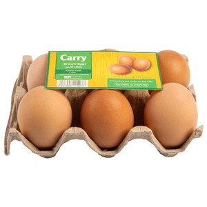 Carry Eggs Brown 6 Pieces