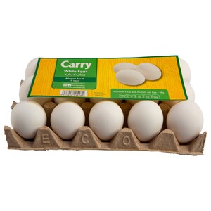 Carry Eggs White 15 Pieces