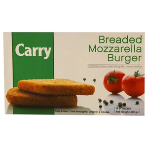 Carry Frozen Breaded Mozzarella Burger 4 Pieces 400G