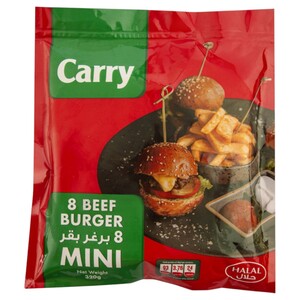 Carry Frozen Mini Beef Burger 8 Pieces 320G