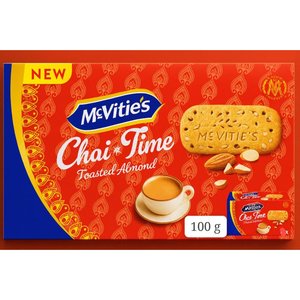 Mcvities Chai Time Toasted Almond Flavored Biscuit 100Gm