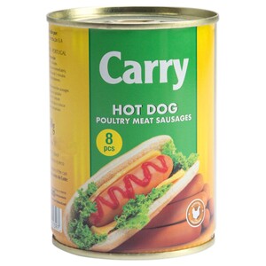 Carry Hot Dog Poultry Meat Sausages 8 Pieces 350G