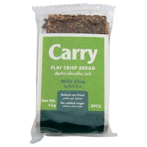 Carry Flat Crisp Bread With Chia 3 Pieces 45G