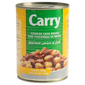 Carry Cooked Fava Beans And Chickpeas In Brine 400G