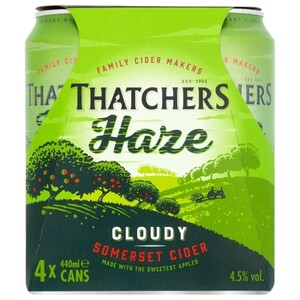 Thatchers Cider Haze Cloudy Somerset 110Ml X4
