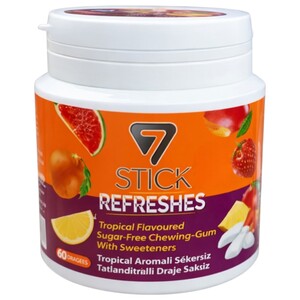 7 Stick Refreshes Gum Tropical 60 Pieces 80G