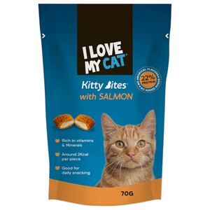 I Love My Cat Kitty Bites With Salmon 70G