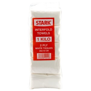 Stark Interfold Towels White 2Ply 1Kg