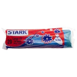 Stark Trash Bags Blue Large Ld Tie Bag 20 Pieces