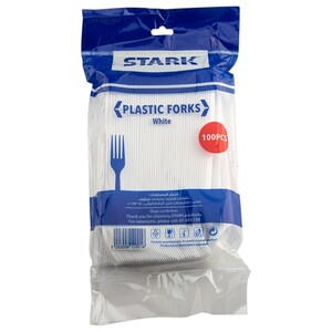 Stark Plastic Forks White 100 Pieces