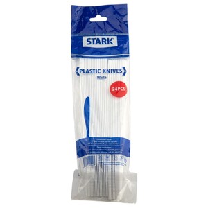 Stark Plastic Knives White 24 Pieces