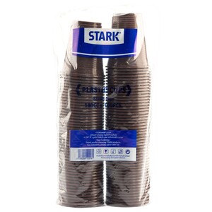 Stark Plastic Brown Cups 180Cc 100 Pieces