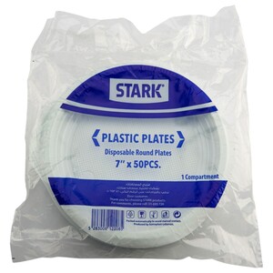 Stark Disposable Round Plates 7Inch 50 Pieces