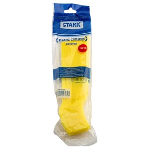 Stark Plastic Forks Yellow 24 Pieces