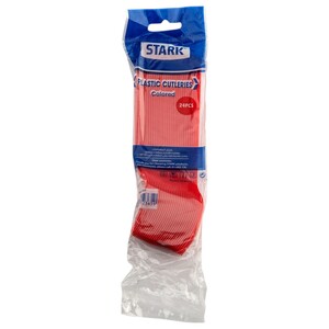 Stark Plastic Forks Red 24 Pieces