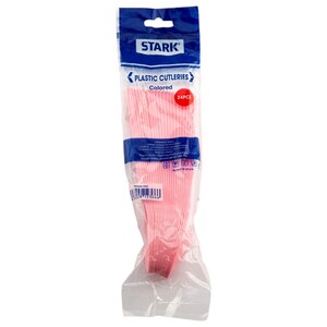 Stark Plastic Spoons Pink 24 Pieces