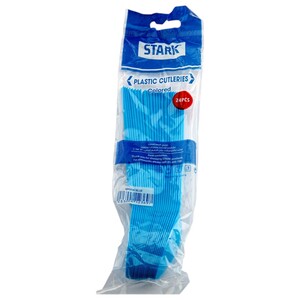 Stark Plastic Spoons Blue 24 Pieces