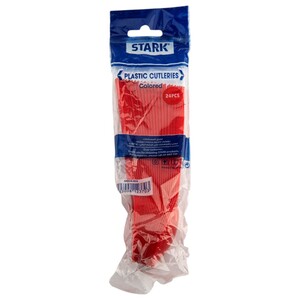 Stark Plastic Spoons Red 24 Pieces