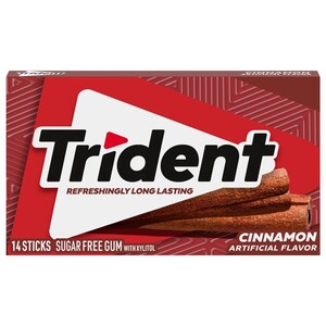 Trident Gum Cinnamon Sugar Free 14 Sticks 26.64G