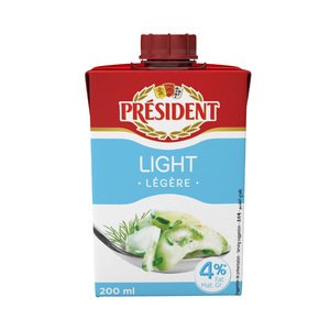 President Uht Cooking Cream Light 4% Fat 20Ml