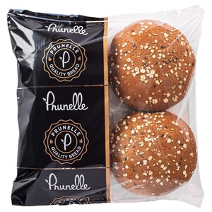 Prunelle Burger Bun Brown 4 Pieces