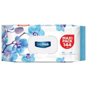 Deep Fresh Wet Wipes Orchid 144 Pieces