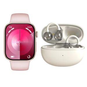 Dudao W22 Smart Watch 1.19" Amoled Bluetooth 5.3 Pink + U20 Earbuds