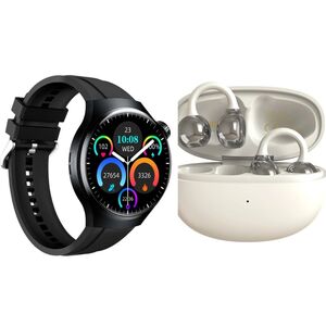 Dudao W21 Smart Watch 1.46" Amoled Bluetooth 5.3 Black + U20 Earbuds