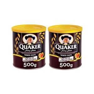 Quaker Quick Cooking Oats Tin 500 Gr Pack Of 2