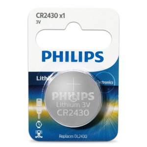Philips Lithium Coin Battery 3V -Cr2430p5b/97