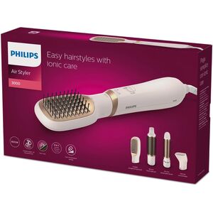 Philips 3000 Series Air Styler For Drying And Styling With Ionic Care, 800W, 3 Heat Settings, 4 Attachments, Bha310