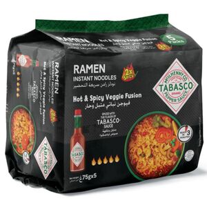 Tabasco Ramen Spicy Veggie Fusion Noodles 75 Gr 5 Pcs