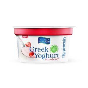 Al Rawabi Greek Yoghurt Strawberry 180 Gr