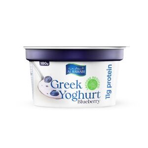 Al Rawabi Blueberry Greek Yoghurt 180 Gr