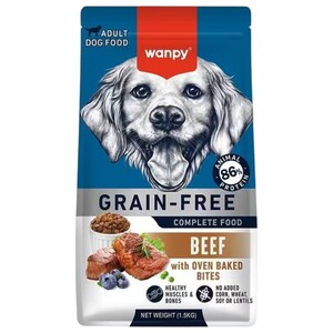 Wanpy Adult Dog Food Grain-Free Beef With Oven Baked Bites 1.5Kg