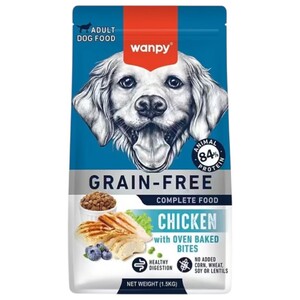 Wanpy Adult Dog Food Grain-Free Chicken With Oven Baked Bites 1.5Kg