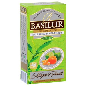 Basilur Green Tea Earl Grey & Mandarin 25 Bags 37.5G