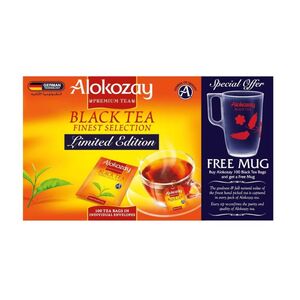 Alokozay Limited Edition Black 100 Tea Bags + Mug