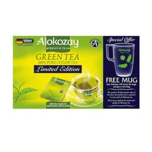 Alokozay Limited Edition Green Tea 100 Bags + Mug